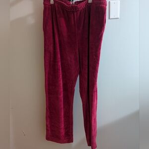 Vintage Christian Dior Monsieur Red Velvet Sweatpants Men's Size Large